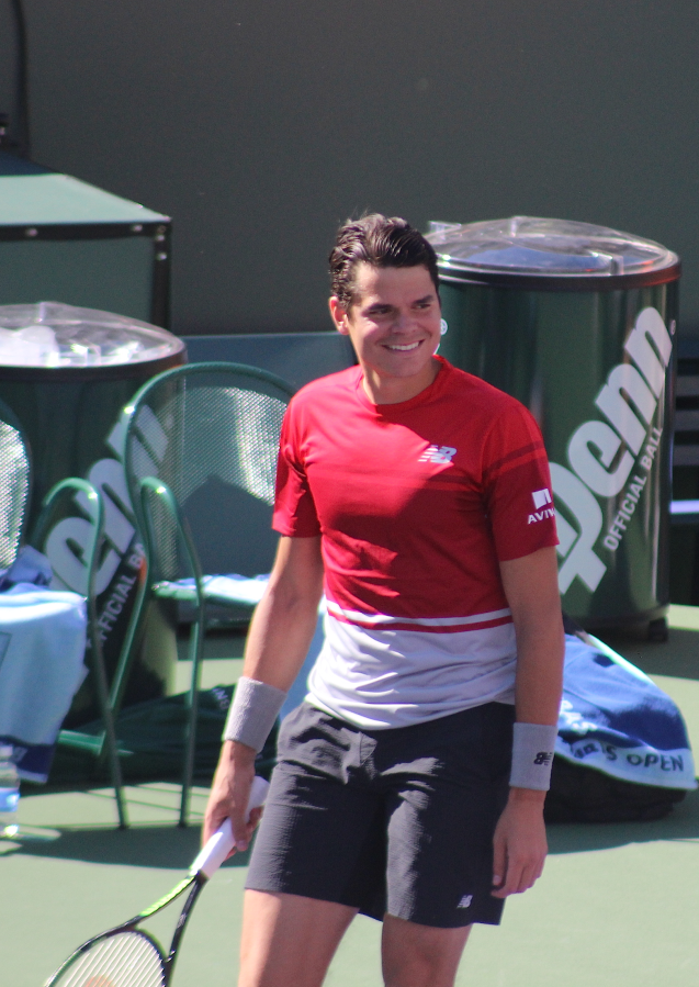 Milos Ranoic earlier on in the tournament. Kind of looks like Clark Kent. No?